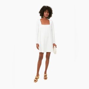 Tuckernuck white long sleeve mini dress square neck
